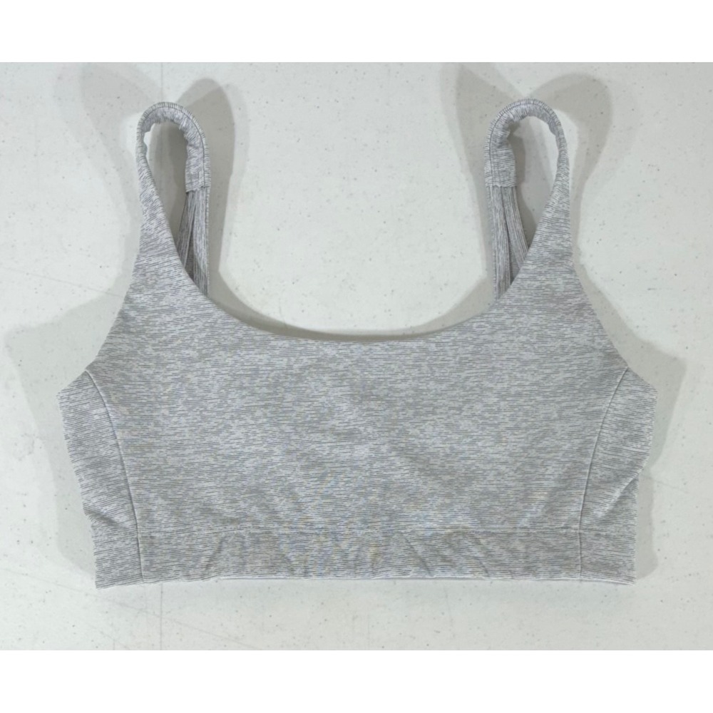 Outdoor Voices All Time Sports Bra Small Gray Heather Space Dye Activewear Yoga